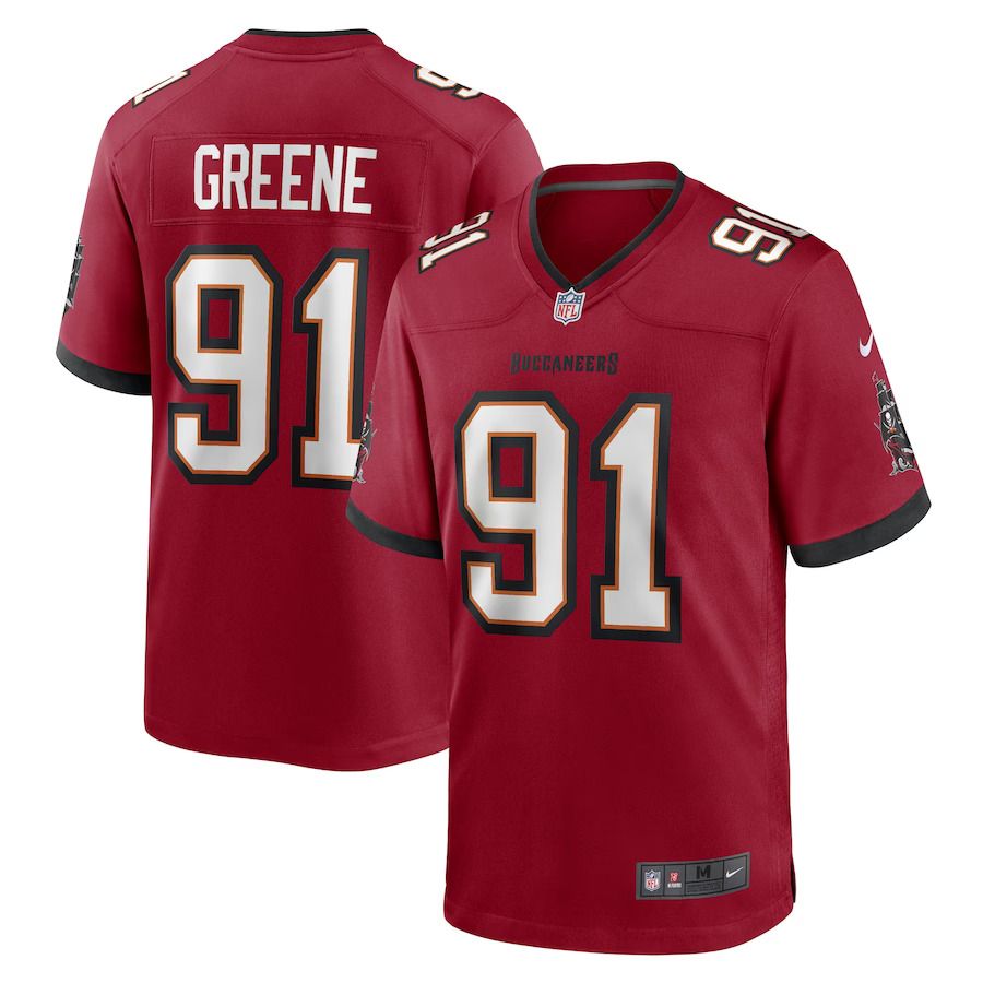 Men Tampa Bay Buccaneers 91 Mike Greene Nike Red Game Player NFL Jersey